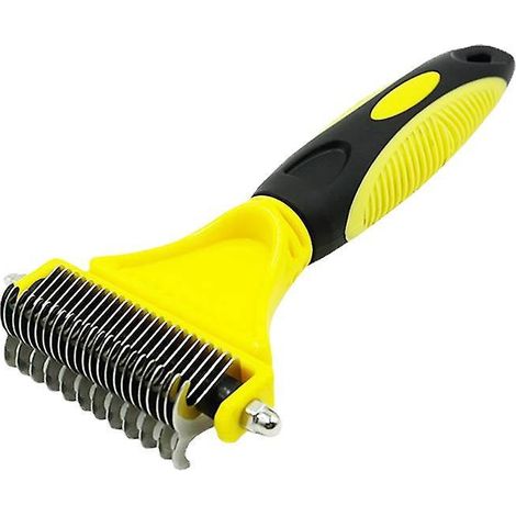 peigne Pour Chien, Peigne Pour Chat, Brosse Pour Animaux Yellow 1 Pc - Enlve 95% Des Poils Morts Et Des Nuds, Toilettage, Professionnel Pour Poils (1/5)