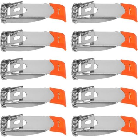 51 x 18 mm, 10 Stück Federklemmen für Downlights, Stahlfederhalterungen, Deckenleuchten, Paneelleuchten, LED-Deckenleuchten, Paneellampenclips, Zubehör für Einbauleuchten, Orange