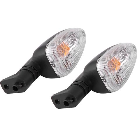 Kit de clignotants moto en plastique noir 12 V, taille 7 mm, feux indicateurs universels avec ampoules, sécurisé (1/5)