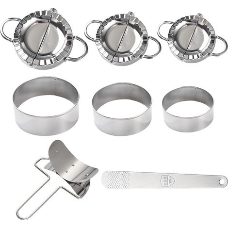 8 Piece Ravioli Maker Set, Stainless Steel Ravioli Maker, Suitable for Making Dumplings, Dumplings, Cakes and Various Snacks (1/5)