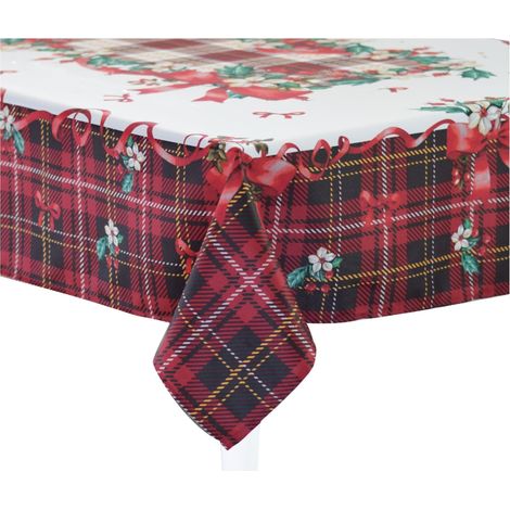 Preziosa Home Tovaglia Raso Natale Ass. 140 x 180 Cm Poliestere Multicolor 1 Pz