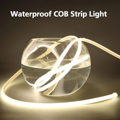 (Lumière naturelle, 25 m) Bande LED COB, tube en silicone pur, guirlande lumineuse flexible, étanche, convient aux jardins et aux cours. (1/5)