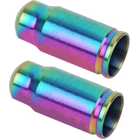 Lot de 2 bouchons de valve en alliage de titane pour pneus de vélo, protection anti-poussière, accessoires pour vélos de route, valve française, couleurs variées (1/5)