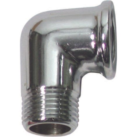 Gomito maschio femmina ottone cromato - mf 1/2