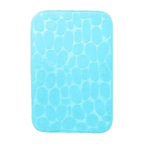 Tapis de bain en polaire corail gaufrée, épais, absorbant et antidérapant pour le sol de la salle de bain (40 x 60 cm) (1/3)