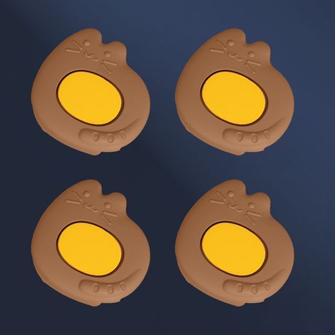 Set mit 4 Eckenschützern in Cartoon-Form für Babys, Möbeleckenschützer, Katze, braun (5x5x2cm / 1.97x1.97x0.79 in.) (1/5)
