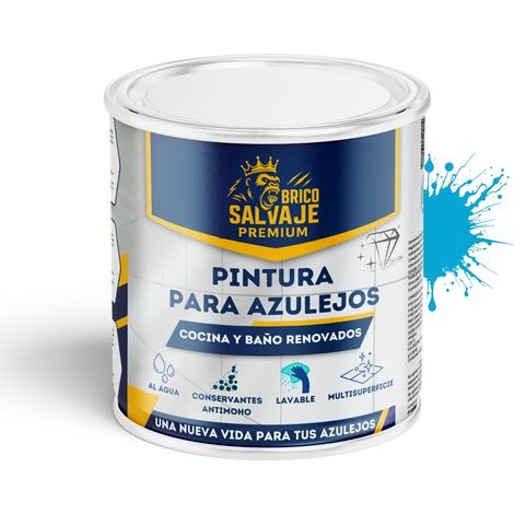 Pintura para Azulejos de Baño y Cocina Brillante Cielo 750 ml al agua