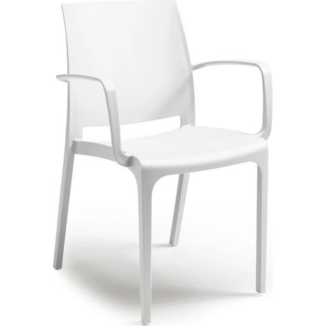 SEDIA IN POLIPROPILENE 'VOLGA ARMCHAIR' bianca