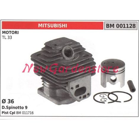 Cilindro pistone segmenti MITSUBISHI motore decespugliatore TL 33 001128