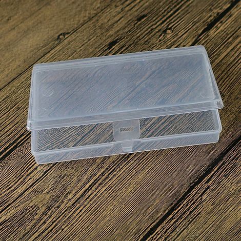 Boîte De Rangement - Contenant Transparent Avec Couvercle - Pour Articles De Bureau Et Cosmétiques - 14,5 X 7,5 X 2 Cm - 1 Pièce (1/5)