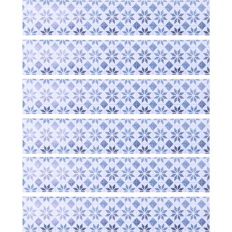 Lot de 6 autocollants décoratifs pour escaliers, motif carrelage, pour la maison, le bureau et l'hôtel. (1/5)
