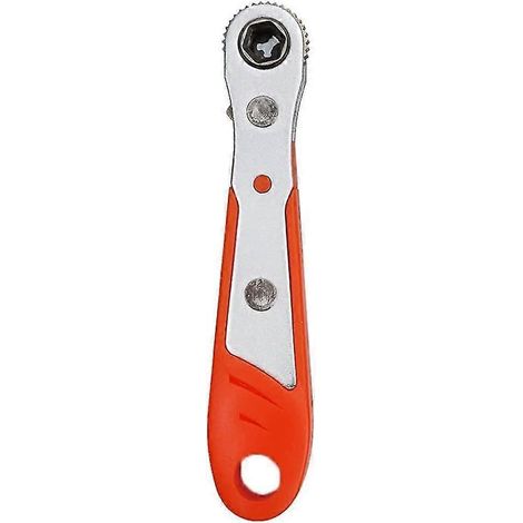 Mini clé à cliquet, tournevis hexagonal coudé 1/4 pouce avec embout Ph2, mini outil réversible, clé dynamométrique (orange, 1 pièce) (1/5)