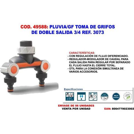 FPLUS pluvia-gf finstock toma de grifos de doble salida 3-4 3073