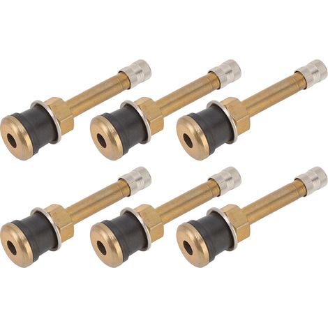 10 tiges de valve droites en laiton robuste avec collier de serrage pour noyau de valve de pneu de camion tubeless (1/5)