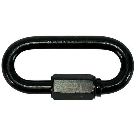 Moschettone Filettato Galvanizzato 8,0Mm Nero (A 50) (1/2)