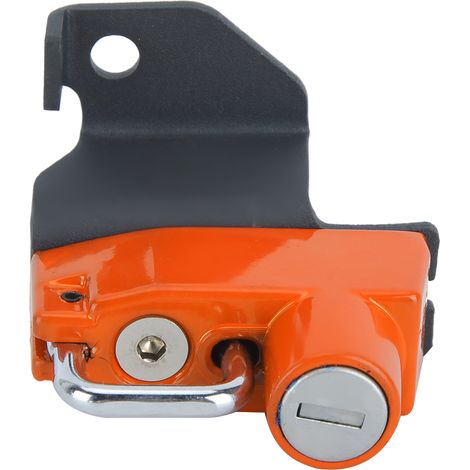 Antivol casque moto latéral gauche compatible Kawasaki Vulcan S ABS 2015+ (Orange) (1/5)
