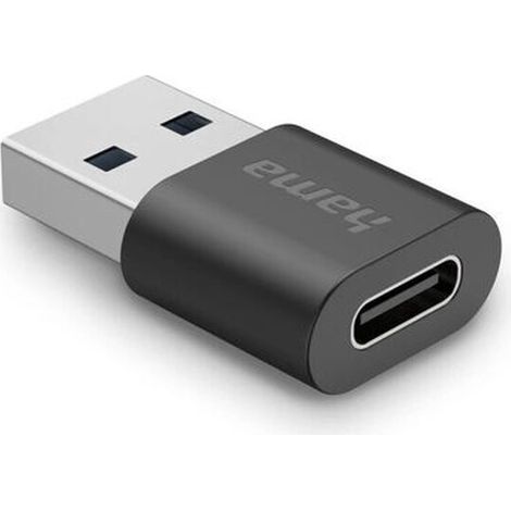 Hama USB-Adapter, USB-A-Stecker - USB-C-Buchse, USB 3.2 Gen2, 10 Gbit / s