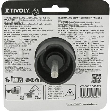 Tivoly • Pompa a turbina 1300 litri/ora (1/2)
