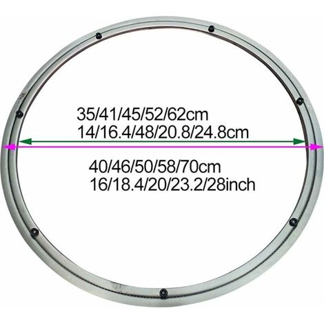 Support girevole silenzioso in metallo - Per carichi pesanti - Diametro 50 cm (20 pollici) (1/3)