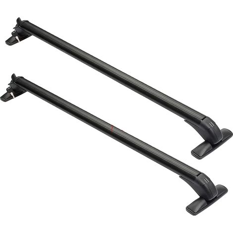 Barre portatutto da tetto, lunghezza regolabile, con sistema di bloccaggio, colore nero (1/2)