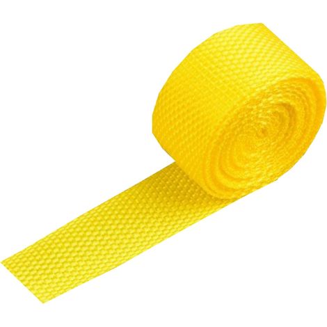 25 mm breite Taschenriemen aus strapazierfähigem Polypropylen, gelb, 25 mm