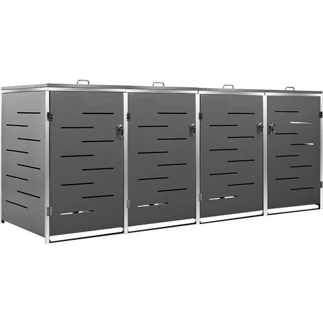 Maison Exclusive - Mülltonnenbox für 4 Tonnen 276,5x77,5x115 cm E (1/5)