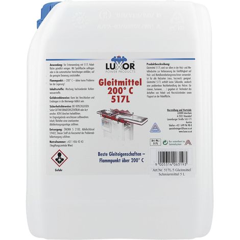 Luxor Schmiermittel 517L Gleitmittel flüssig bis 200°C Holz silikonfrei 5000 ml (1/4)