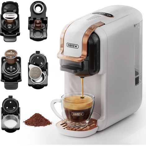 Machine à café pour expresso, boissons chaudes et froides, infusion froide, or chaud, 5 en 1, multi-capsules, poudre, moulue (1/5)
