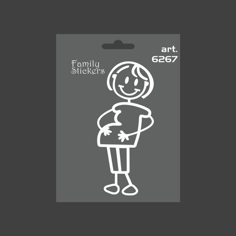 Adesivi Family Stickers 9 x 12 cm - Modello: MAMMA INCINTA