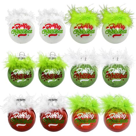 Set di 12 palline di peluche rotonde e piatte per palline rotonde (1/2)