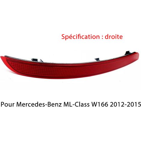 Feu arrière de brouillard,Convient à Mercedes-Benz 12-15ML Class W166 Lampe arrière ML320 Lampe latérale ML350 Réflecteur Lampe latérale Barre arrière Réflecteur (droite) (1/5)
