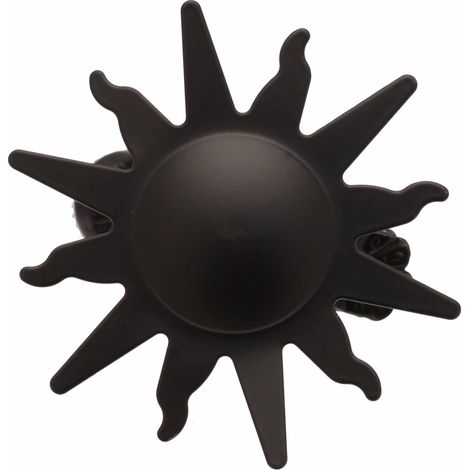 Lot de 2 pinces soleil en métal nickel noir – Design moderne et élégant – Pour décoration intérieure – Faciles à utiliser et durables