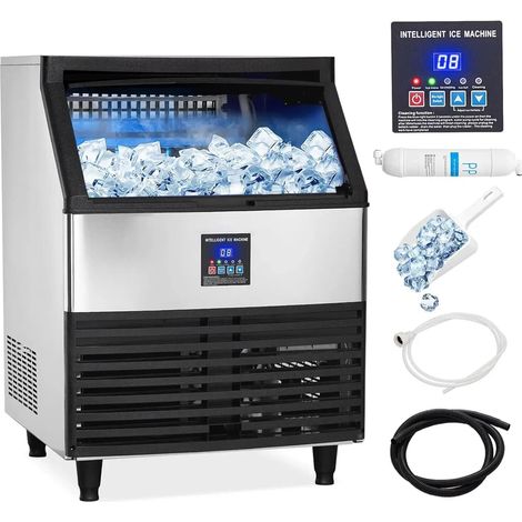 Sihao Kommerziell Eiswürfelmaschine 120kg/24h Eiswürfelbereiter Eismaschine (1/5)