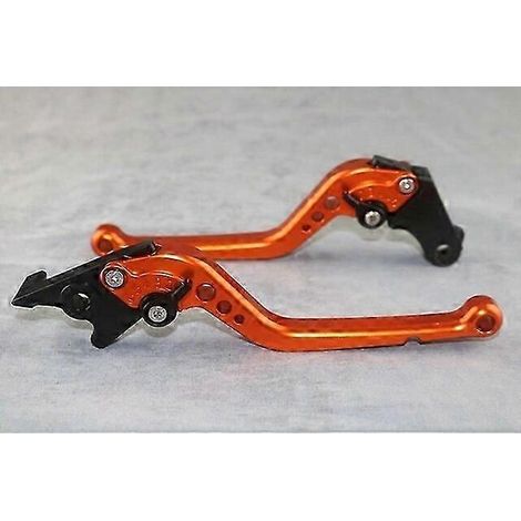 Levier de frein et d'embrayage réglable en aluminium usiné CNC pour moto BMW S1000RR (avec et sans cc) 2015-2018 (Long - Orange) (1/5)