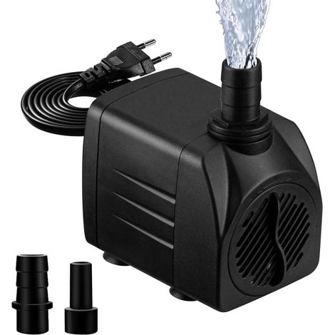 Mini pompe submersible - Plastique - Pression d'eau réglable - Installation facile - Pour jardin et bassin (1/5)