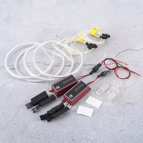 Kit de 4 feux de phares LED CCFL Angel Eyes pour voiture, compatible avec BMW E36, E38, E39 et E46. (1/5)