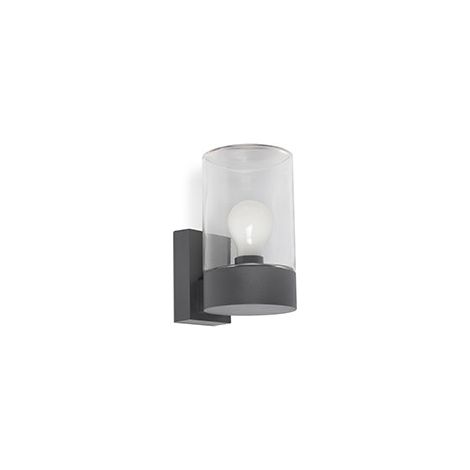Aplique de pared gris oscuro con cristal transparente KILA 71743 (1/2)