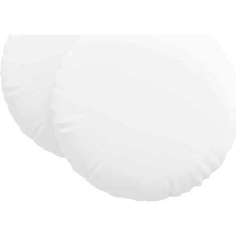 Cuscini per Seduta 2 pcs Bianco Ø80 x 29 cm Tessuto vidaXL
