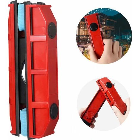 Raclette lave vitre magnétique pour vitrage de 2 à 8 mm