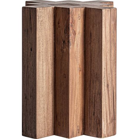 Table basse brutalist en bois de sal finition marron contemporain - Marron bois naturel teinté (1/5)