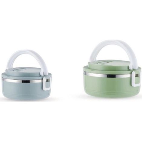 BUNTHAUS 2 pour aliments chauds   en Acier Inoxydable avec Poignée - Boîte Repas Chaud pour École, Bureau, Camping - Double Couche (1/4)