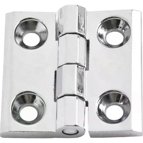 Charnières à paumelles en alliage de zinc (1 pièce) pour portes de placard, charnières à rabat arrière de boîte en aluminium pour portes de cabanon, quincaillerie argentée pour meubles - JXLGV (1/5)