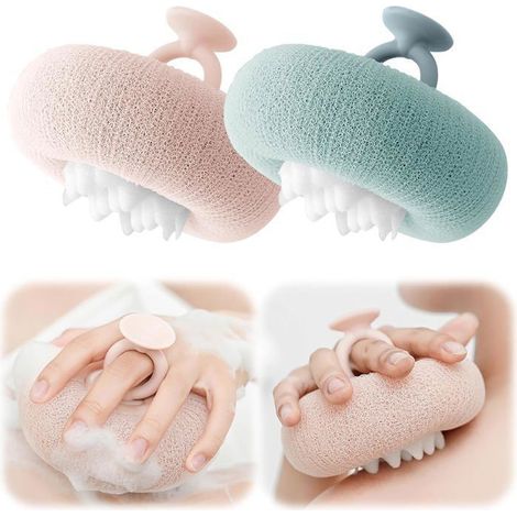 2PCS éponges de bain super douces en forme de tournesol - Pour un nettoyage en profondeur et un massage exfoliant pour Multi EPONGE (1/4)