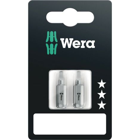 Embouts de vissage empreinte carrée 868/1 SB N°1 x 25 mm en blister de 2 pièces - WERA (1/2)