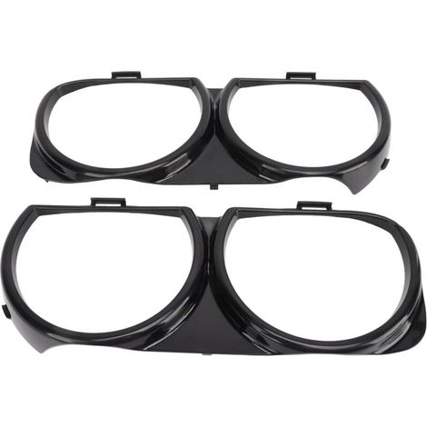 Embellecedor del marco del faro del coche, 2 piezas, 68259052AB, repuesto para Dodge Challenger GT Scat Pack SRT 392-Crezuo