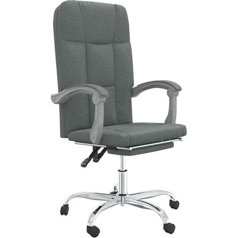 Maison Exclusive - Sedia da Ufficio Reclinabile Grigio Scuro in Tessuto (1/5)