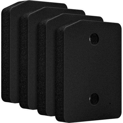 Set of 4 filters for Miele T1 tumble dryer series 9164761, replacement part for Miele T1 tumble dryer, fine/coarse 207 x 157 x 30 mm, base filter, sponge filter, filter mat (1/4)