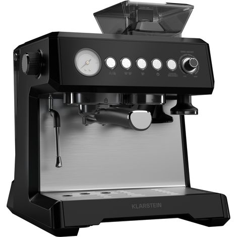 Klarstein Máquina de espresso GrandPresso  molinillo de precisión  boquilla de vapor  portafiltro  indicador de presión  20 bar