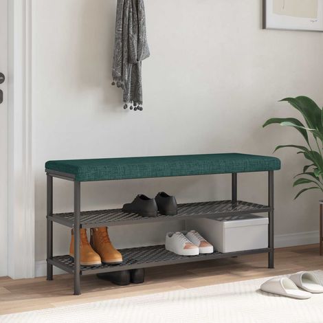 vidaXL Cojín de banco Tela Verde oscuro Profundidad 35 cm (1/5)