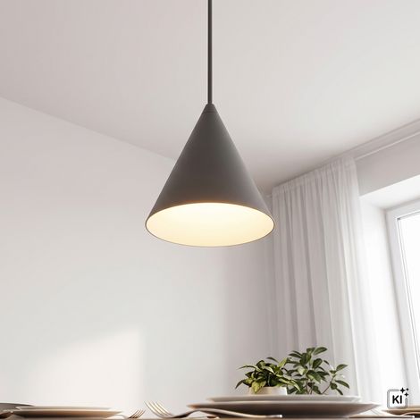 Hängelampe Metall Grau Ø 11 cm H: max. 130 cm Umbra GU10 rund Modern Hängeleuchte Küche Esstisch (1/5)